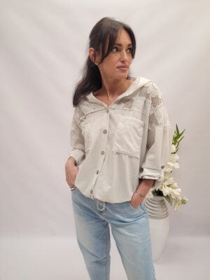 Bluza z kapturem beż