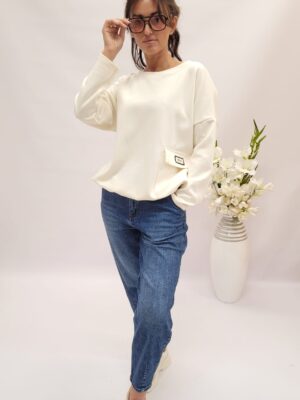 Bluza bawełniana min ecri KD