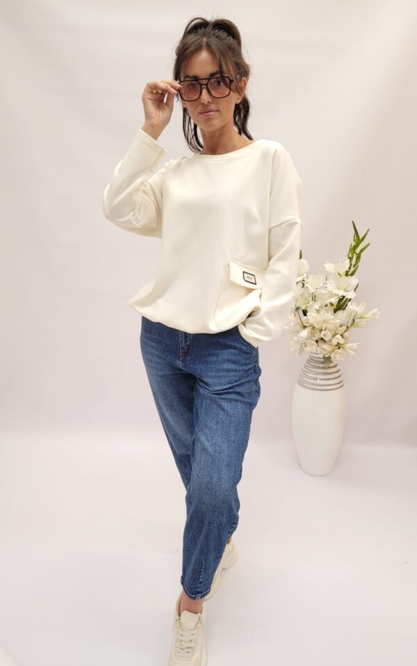 Bluza bawełniana min ecri KD