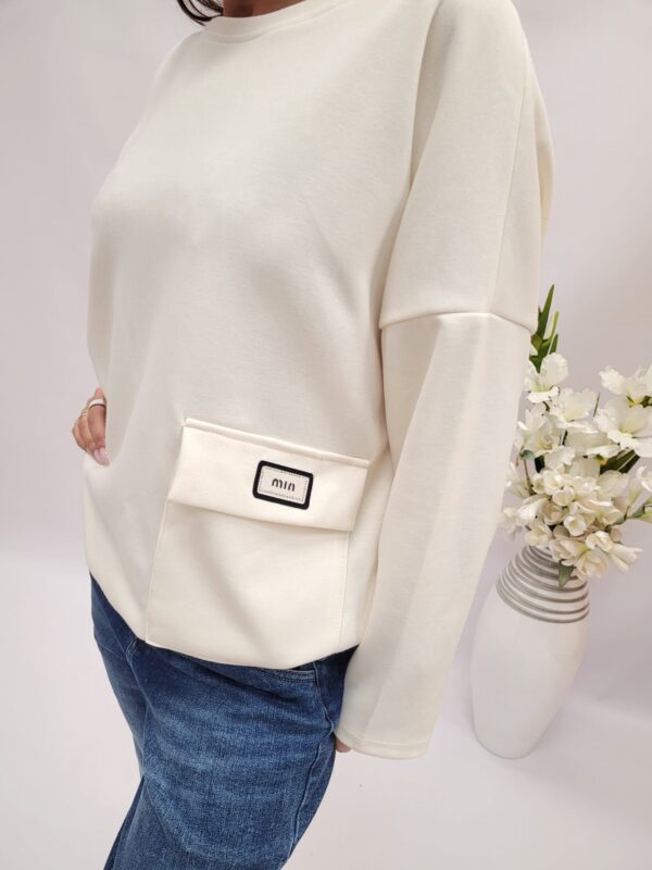 Bluza bawełniana min ecri KD - obrazek 3