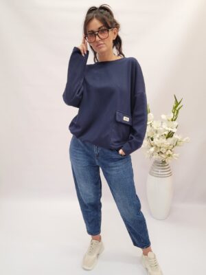 Bluza bawełniana min granat KD