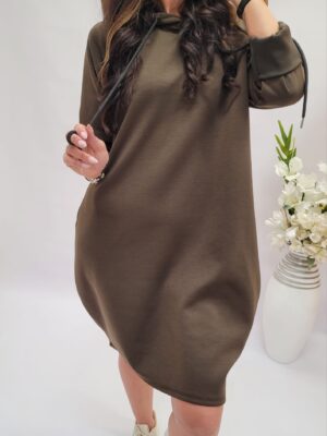 Bluza długa masełko brązowa