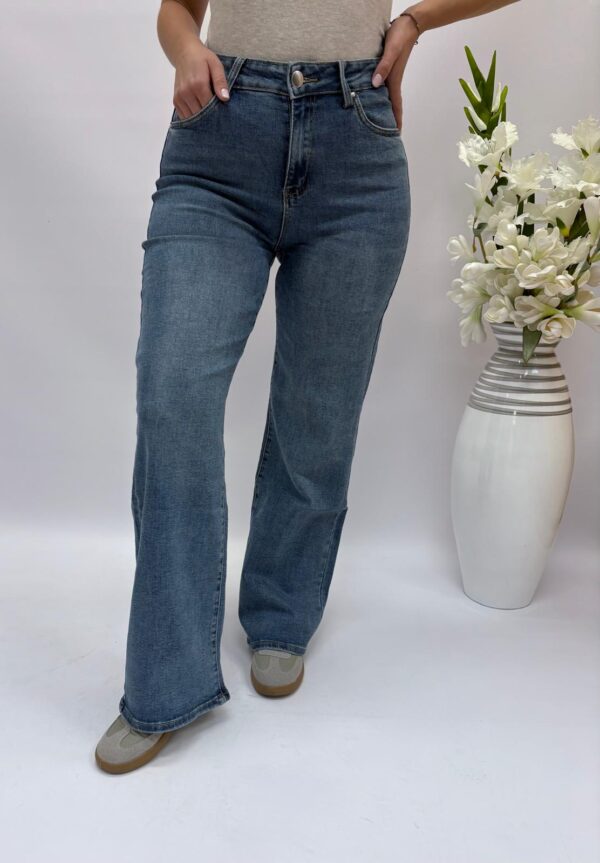 Spodnie jeans prosta nogawka (plus size)  DJ2561 - obrazek 2