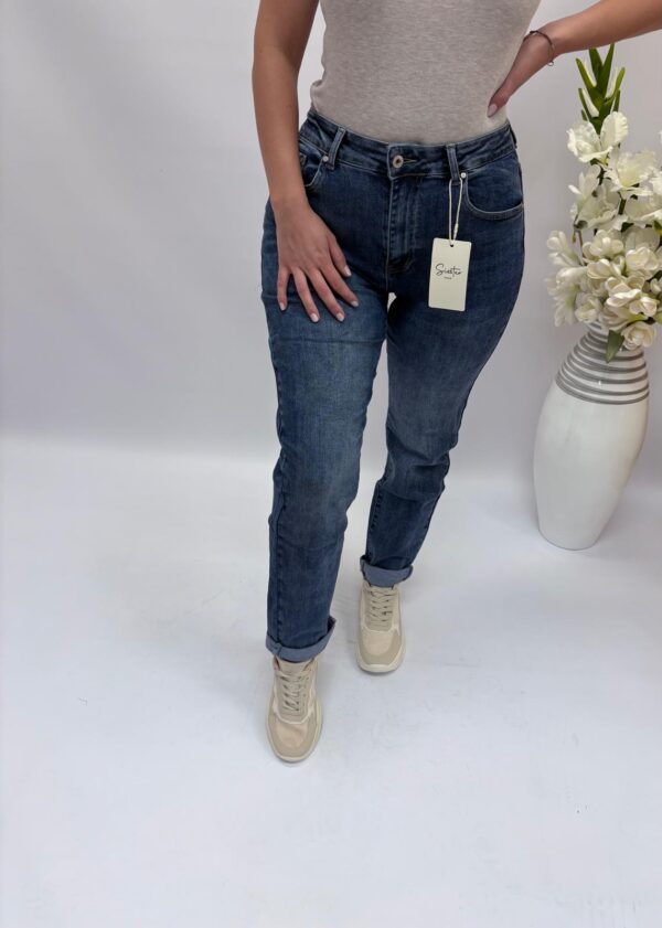 Spodnie jeans Mom fit 8006-2 - obrazek 3