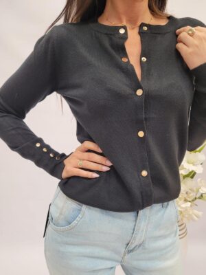 Sweter rozpinany czarny
