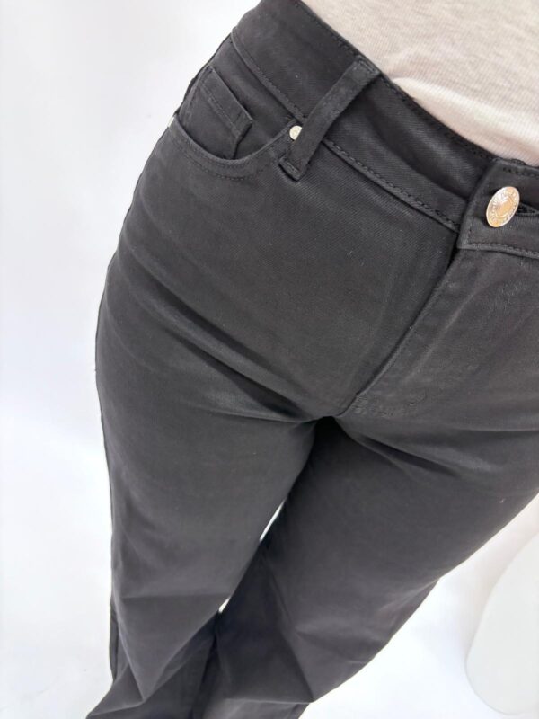 Spodnie jeans czarne prosta nogawka (plus size) DJ2498-1 - obrazek 5