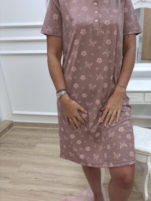 Koszula nocna krótki rękaw-motylki