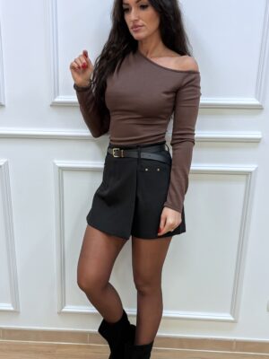 Spódniczko-spodenki damskie z paskiem