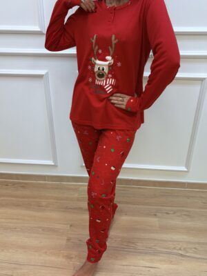 Piżama damska świąteczna z reniferem
