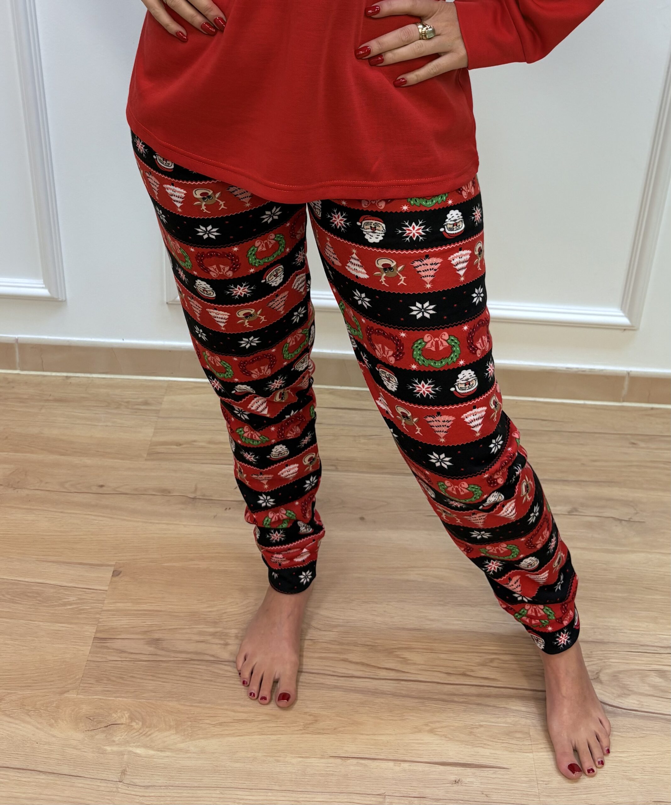 Piżama damska świąteczna z Mikołajem - obrazek 3