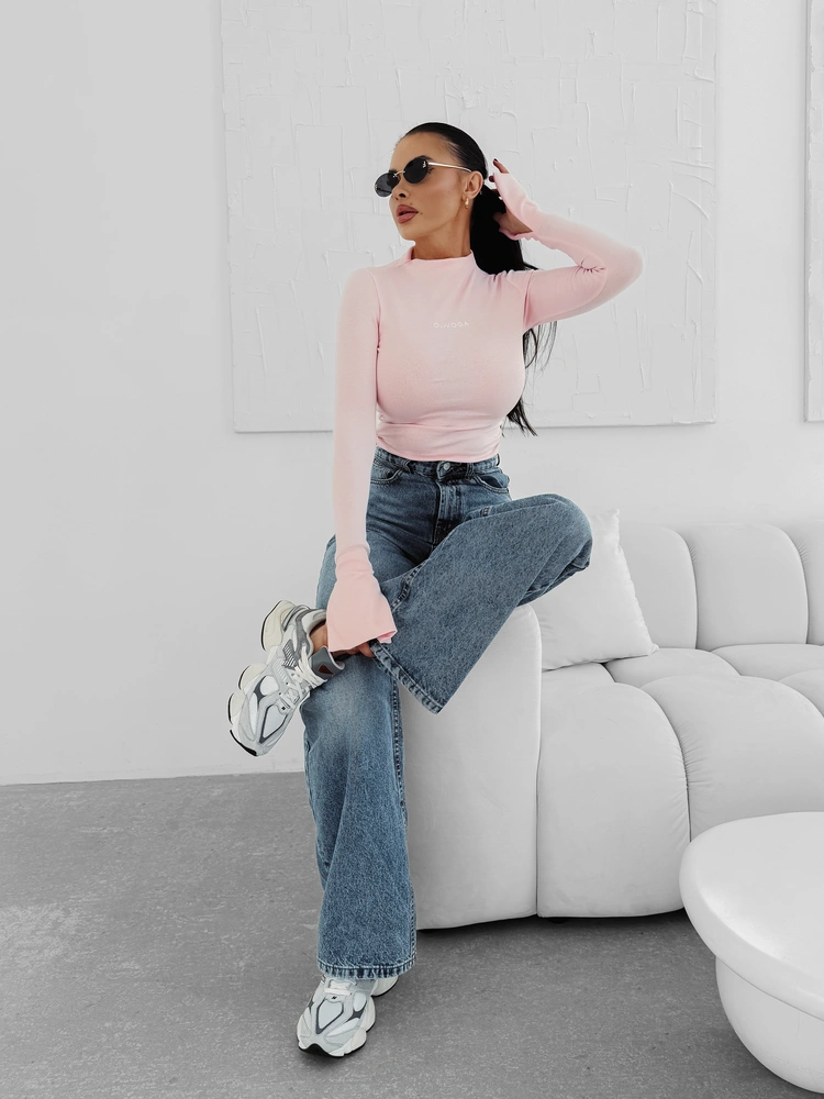 Bluzka damska OLAVOGA AUTUMN- pudrowy róż - obrazek 2