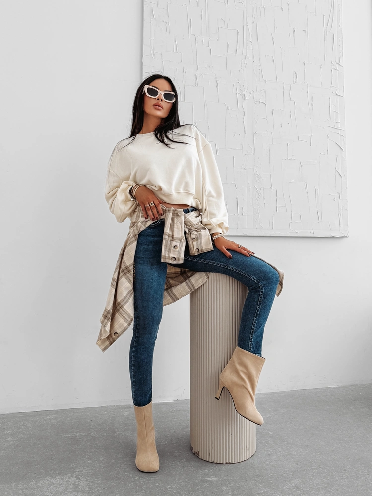 Bluza damska OLAVOGA GRAV- ecru - obrazek 2