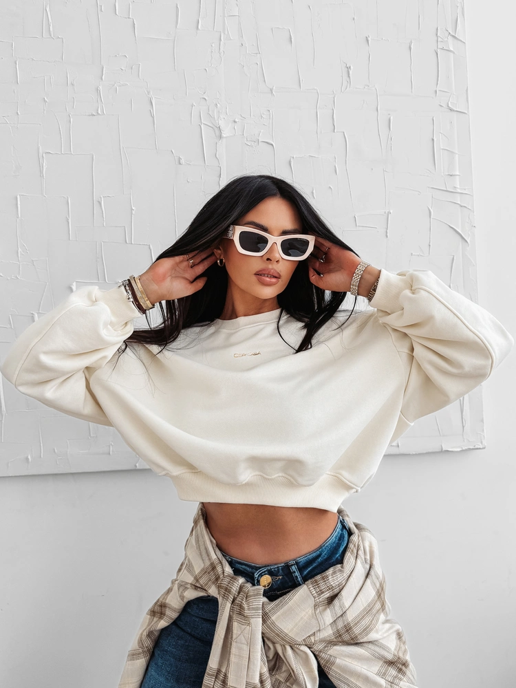 Bluza damska OLAVOGA GRAV- ecru - obrazek 4