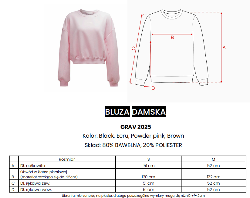 Bluza damska OLAVOGA GRAV- ecru - obrazek 3