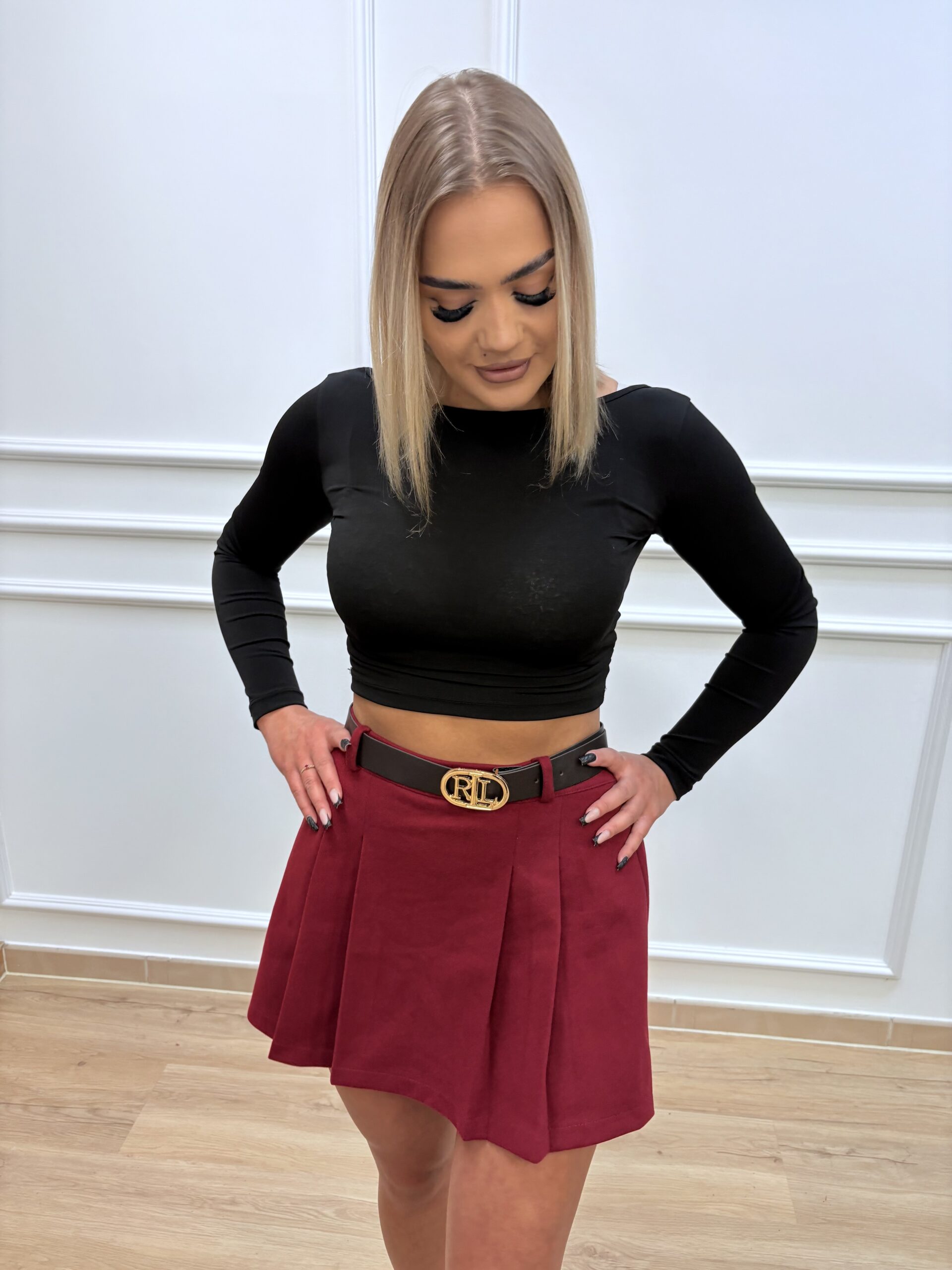 Spódniczko-spodenki - bordowe/04