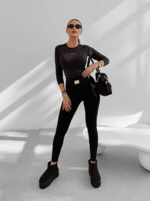 Legginsy damskie OLAVOGA VIROIA - czarne