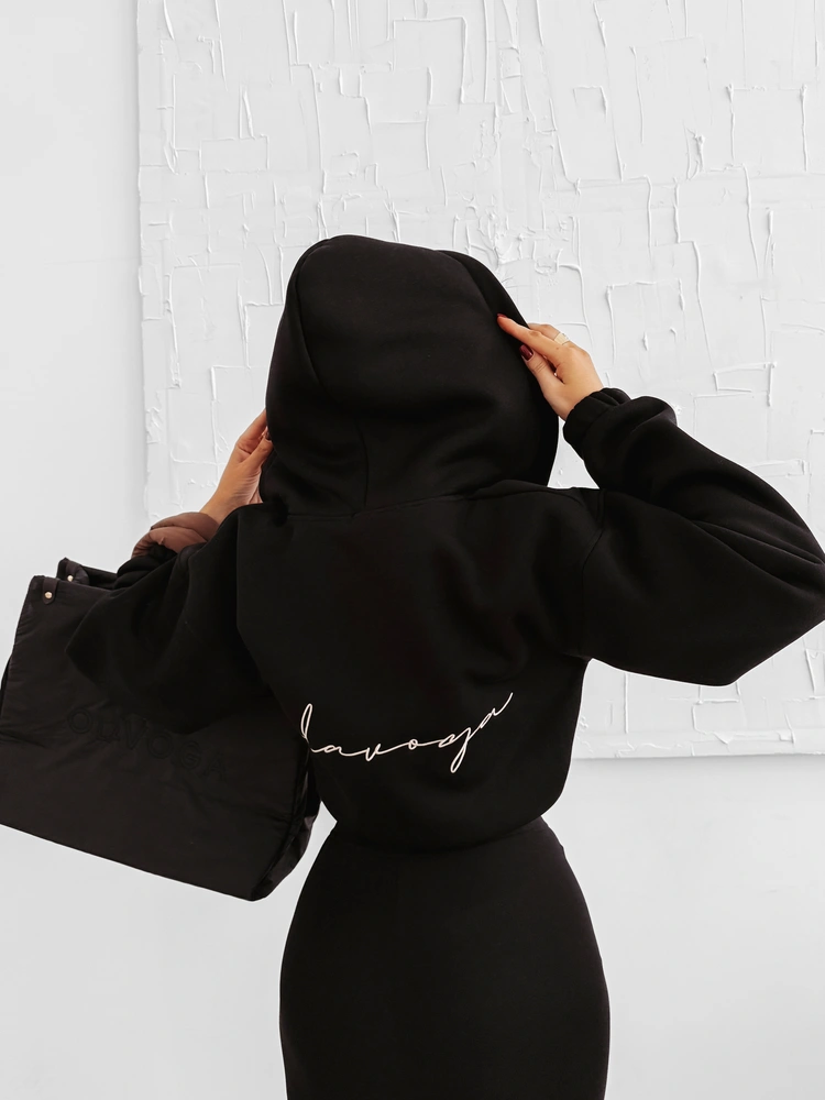 Bluza damska OLAVOGA LINOS- czarna - obrazek 3