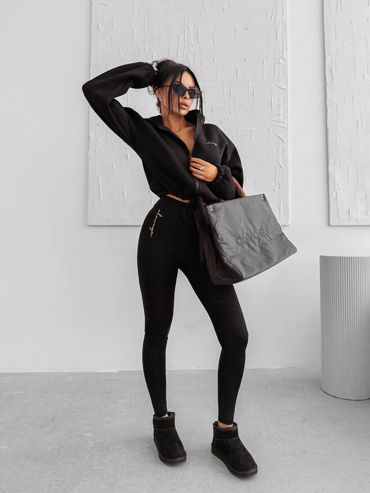 Bluza damska OLAVOGA LINOS- czarna - obrazek 2