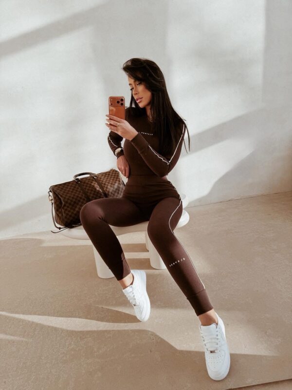 Komplet damski OLAVOGA EASILY brązowy