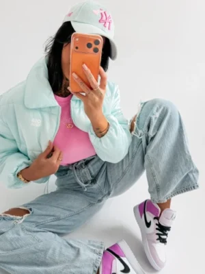 Kurtka damska OLAVOGA YUE SPRING miętowa