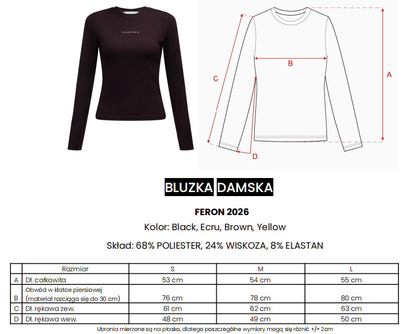 Bluzka damska OLAVOGA FERON żółta - obrazek 3