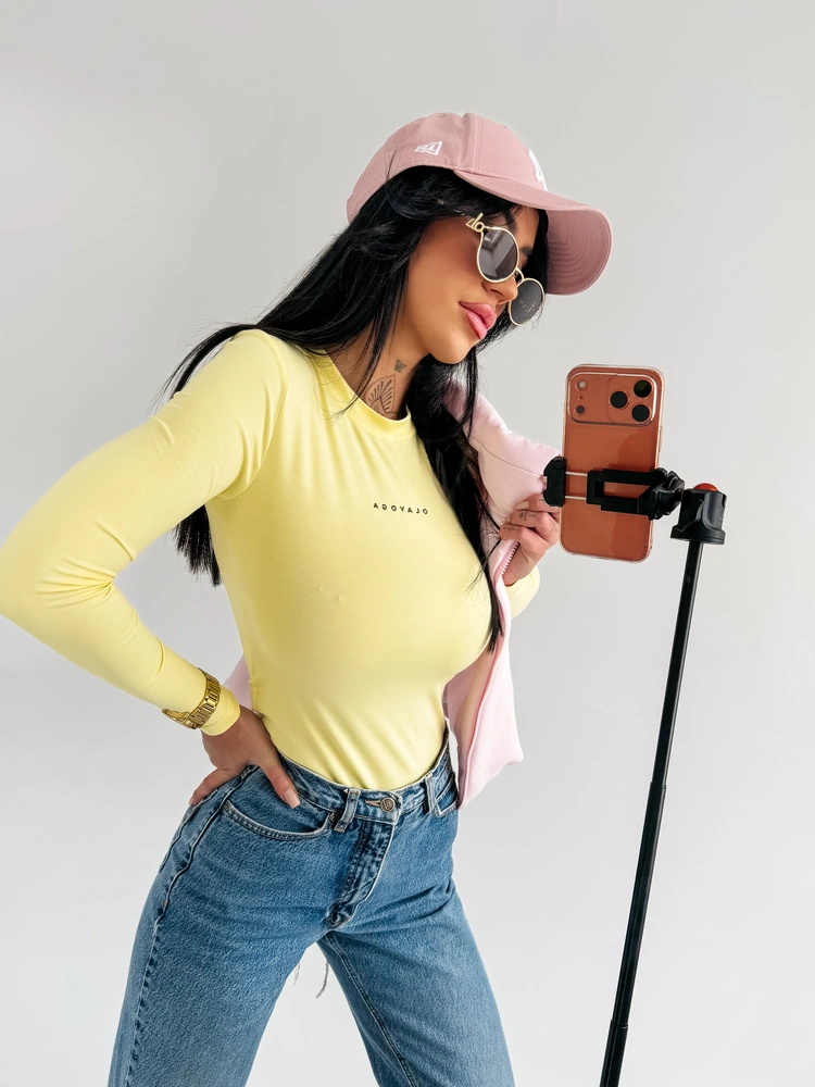 Bluzka damska OLAVOGA FERON żółta - obrazek 2