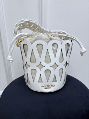 Torebka damska bucket bag- biała
