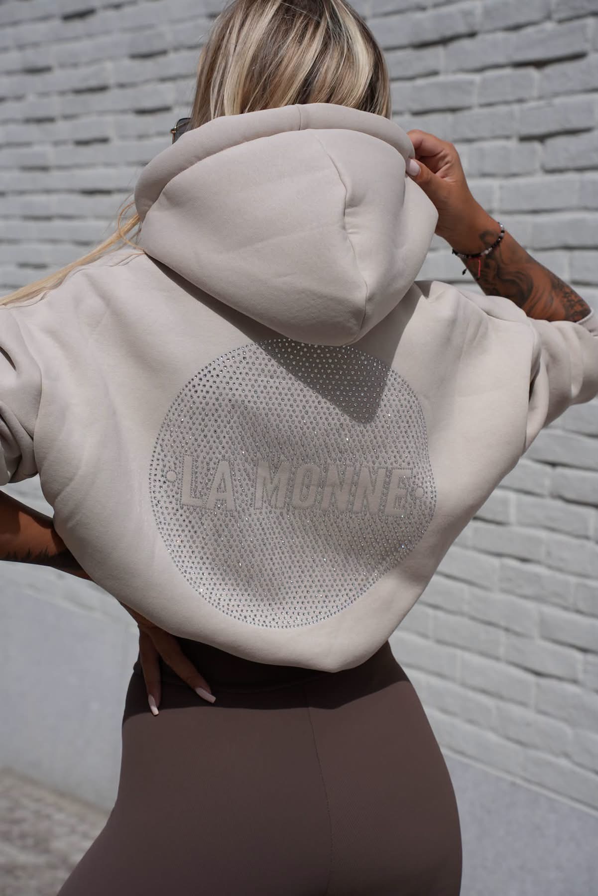Bluza LAMONNE EMBLEM HOODIE beżowa
