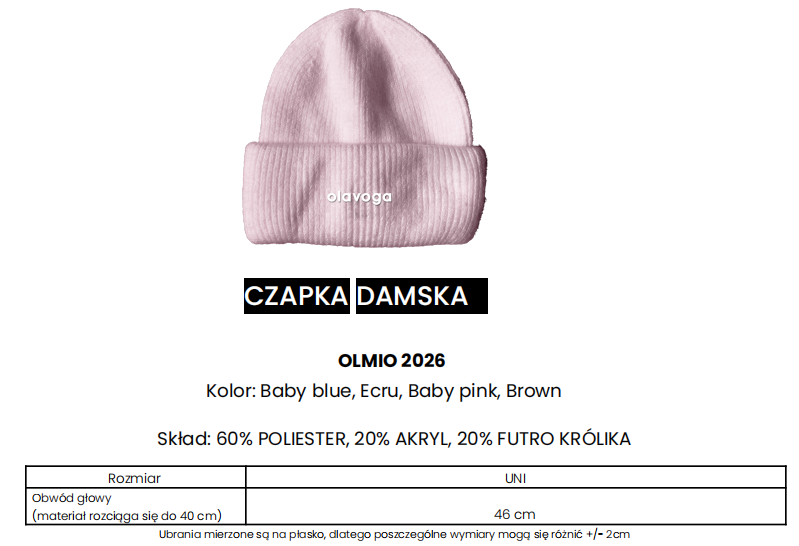 Czapka OLAVOGA OLMIO ecru - obrazek 4